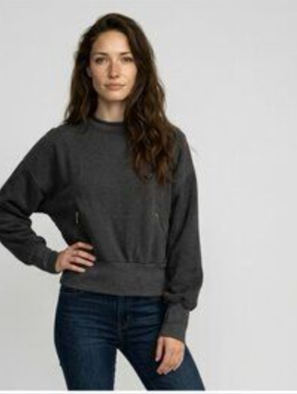 Tahari‎ Sport Super soft inner fleece thumb hole sweatshirt